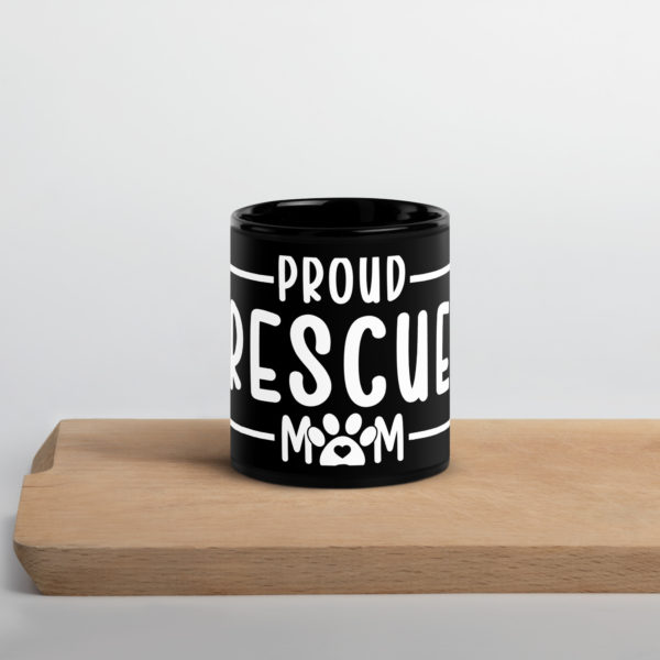 Rescue Mom Black Mug