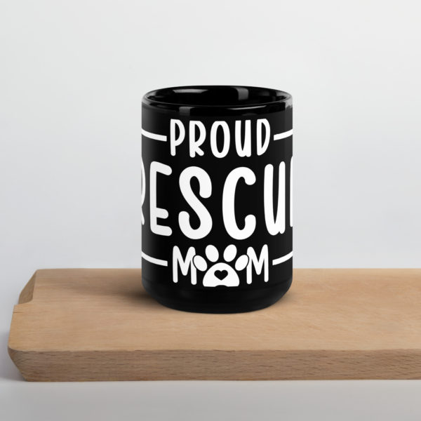 Rescue Mom Black Mug - Image 2