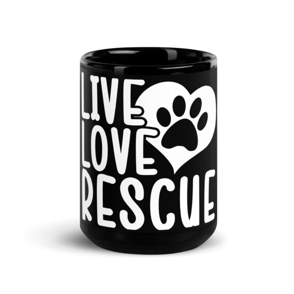 Live Love Rescue Black Mug