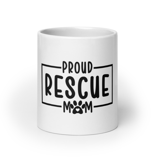 Rescue Mom White Mug - Image 7